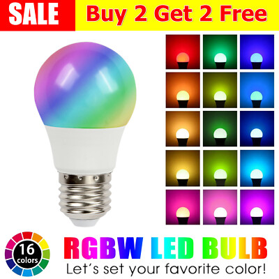 E27 RGB LED Light Bulb 16 Color Changing Dimmable Lamp Remote Control Colorful