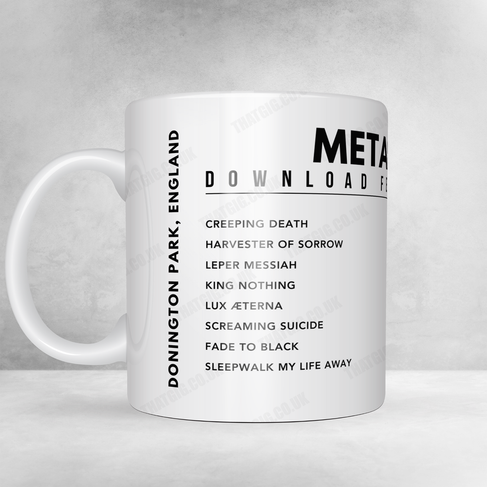 Metallica Download Festival 2023 Setlist Mug - Limited Edition Concert Memorabilia