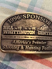 NRA Whittington Center 1996 Sponsor Gun Range Eduction Center Belt Buckle