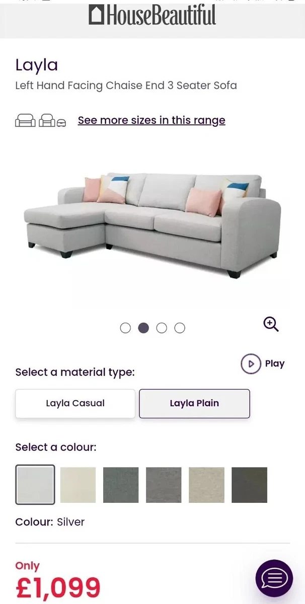 Dfs layla sale 3 seater sofa