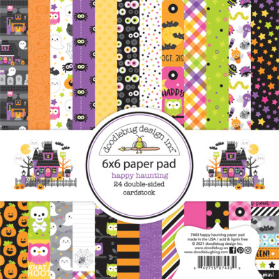 Neu Doodlebug 6'' x 6'' Papierblock Happy Haunting 