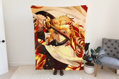 Flame Breathing Anime Plush Fleece Blanket & Manga  Fleece Blanket