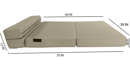 Lounger Folding Foam Mattress, Portable Flip Chair Mattress 6x 39 x 80 Tan - Picture 7 of 8