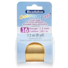 Beadalon  ColourCraft  Dead-Soft Copper Wire Brass Light Choose Gauge and Length