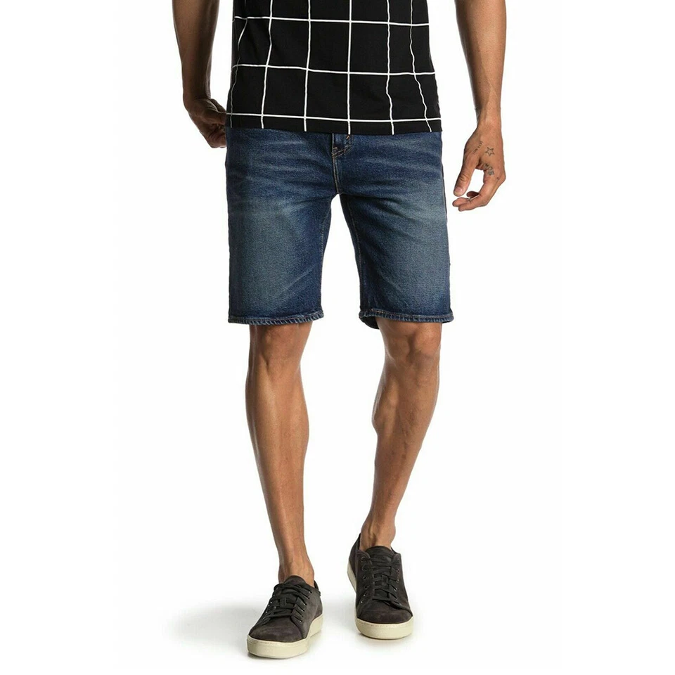 Levi's 505 Men's Shorts Premium Cotton Regular Fit Dark Denim Stonewash 34505