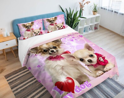 3D Niedlich Welpe C3849 Bett Kissenbezüge Decke Bettdecke Abdeckung Set Amy 23