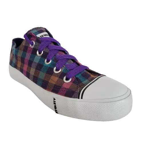 Airwalk Kicks Multi Color Plaid Women s Low top Shoes Size 6 US Very nice