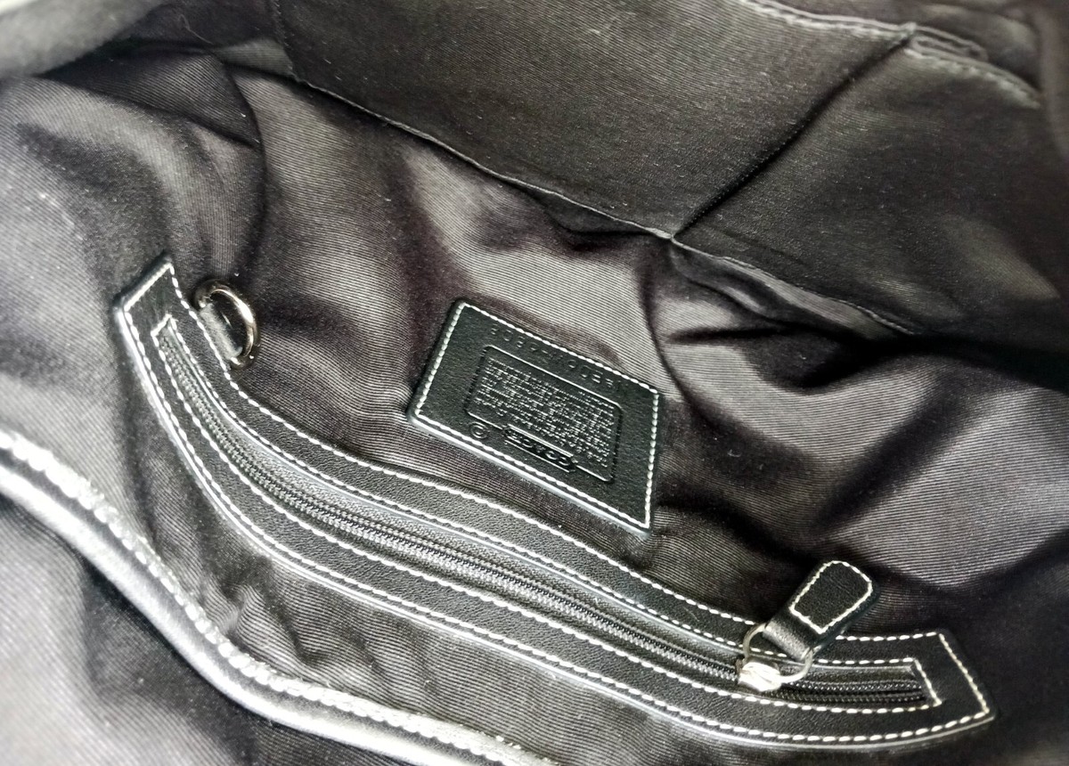 Coach 6808 Vintage Soho Black Leather and Signature C Canvas