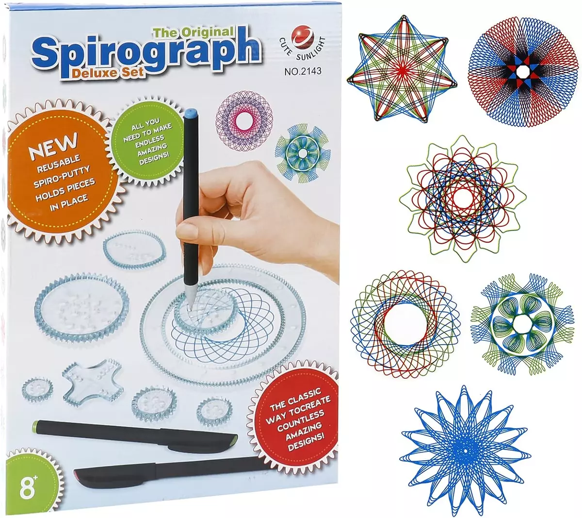 Spirograph Deluxe Set with 28 Accessories Spirograph Art Design Set for  Kids