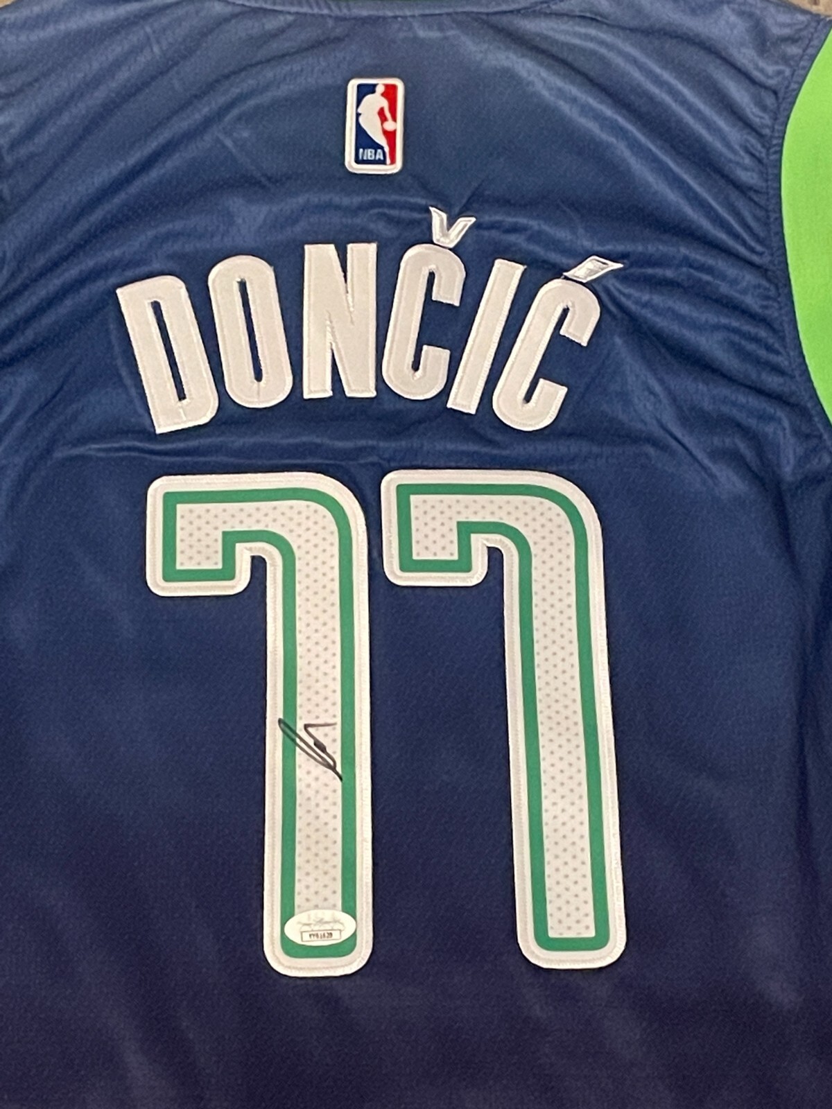 LUKA DONCIC Autographed Signed Dallas Mavericks auto City Edition Jersey JSA 