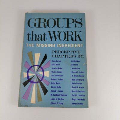 Groups That Work The Missing Ingredient 1967 Zondervan PB Ex-Library 