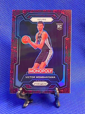 2023-24 Panini Prizm SSP Monopoly RED ICON Victor Wembanyama #81 SPURS RARE 