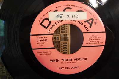 Kay Cee Jones, I'm Having A Breaking-Up Party/When You're, Decca 9-30354, PROMO