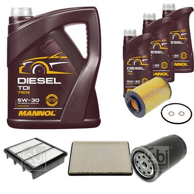 FEBI BILSTEIN Inspektionspaket 8L MANNOL Diesel TDI 5W-30 für KIA Cee'D SW ED