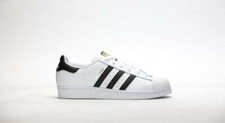 adidas Superstar J White Black Shell Toe Kids Sneakers - C77154