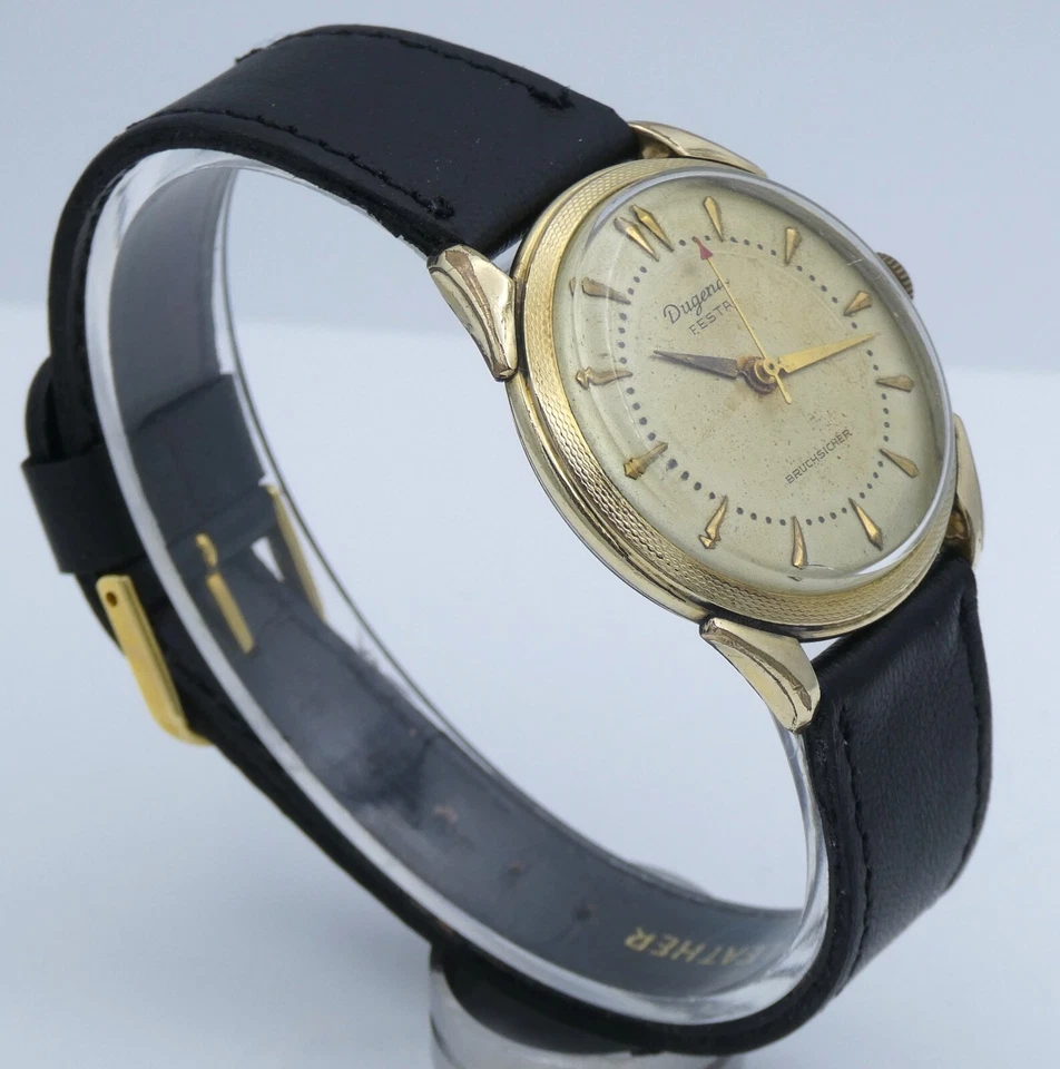 Vintage Dugena Festa Walzgold Double 20 Mikron Handaufzug Herrenuhr - Bild 3 von 4