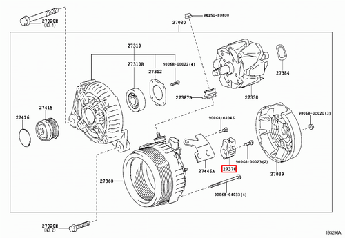 Genuine Camry ACV51 ACV41 ACV40 2.4 Petrol 2.0 Petrol Alternator Brush Holder - Picture 15 of 20