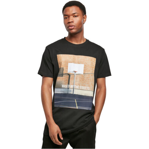 Mister Tea Raised By The Streets Tea T-Shirt Basketball Crew Neck Short Sleeve New Men - Picture 1 of 23