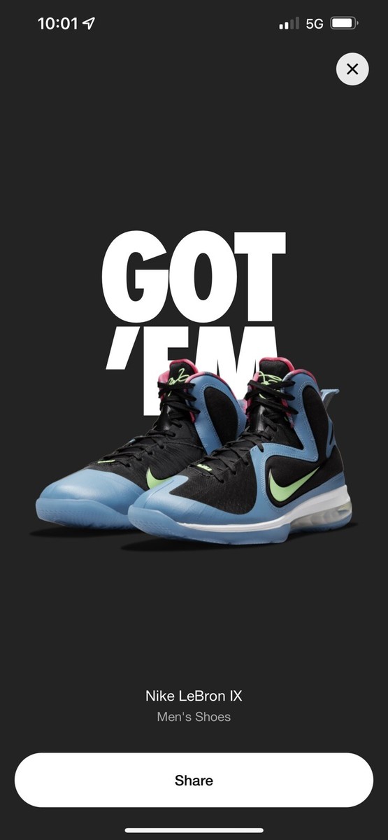 Lebron IX South Coast MENS SIZE 14 New In Box | eBay