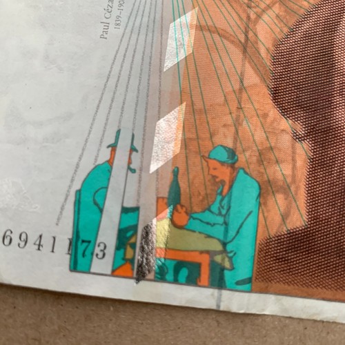 Paul Cezanne Paper Money FRANCE French 100 Francs 1998 Currency Banknote Note - Picture 2 of 4
