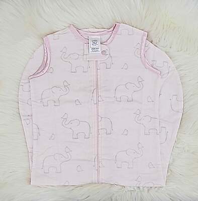 SwaddleDesigns Cotton Sleeping Sack with 2-Way Zipper 6-12MO