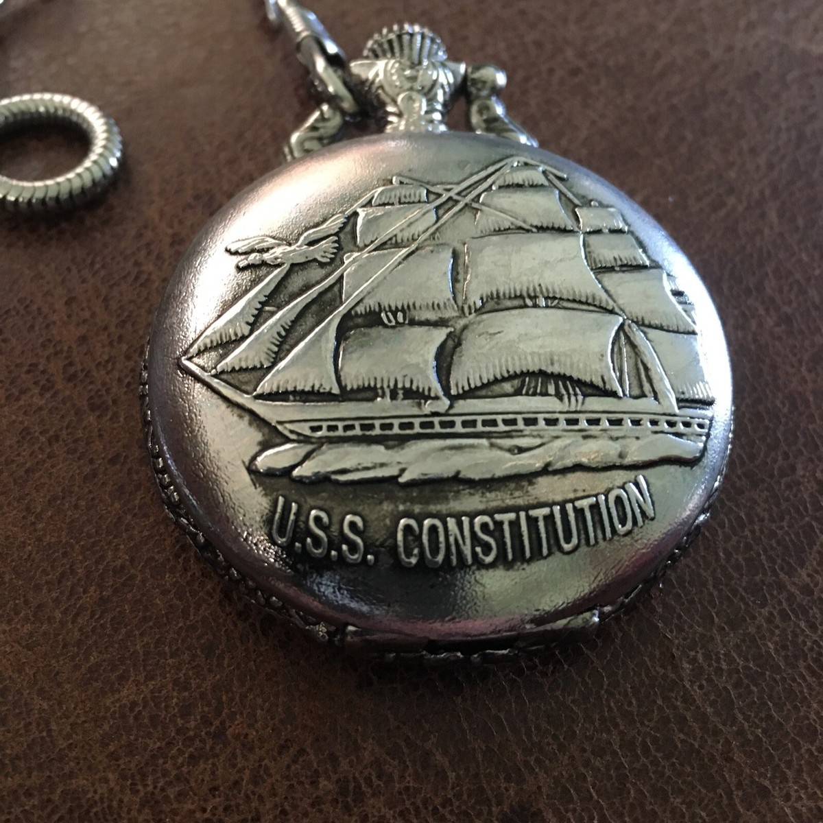 U.S Navy USS Constitution Tall Sailing Ship Quartz Pocket