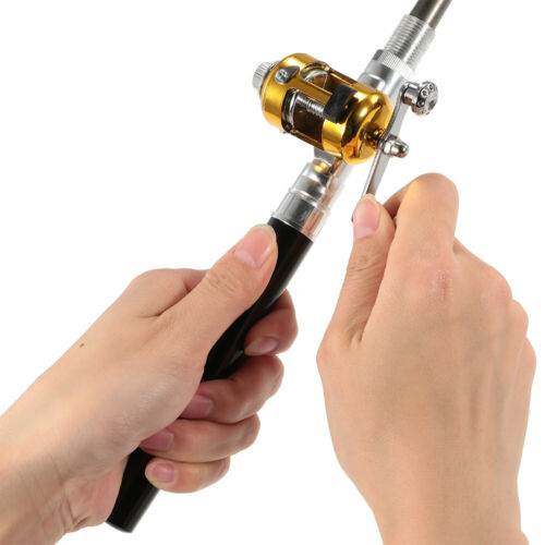 2 Sets Mini Fishing Rod Reel Combo Aluminum Alloy Fishing Rod And Fishing Reel - Picture 6 of 11