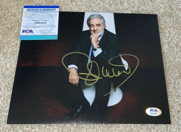 PLACIDO DOMINGO SIGNED 8X10 PHOTO OPERA SINGER THREE TENORS CONDUCTOR PSA B