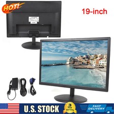 19" LED Monitor VGA HDMI Display Screen HD Monitor Player 16:10 Black