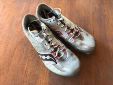 SAUCONY WOMENS VENDETTA TRACK SHOE BLUE TEAL SIZE 7.5 GOOD CONDITION