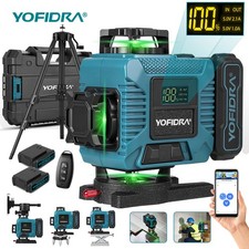 Laser Level Wasserwaage 16 Line 4D 360&deg; Kreuzlinienlaser Kit mit 2Akku+1m Stativ