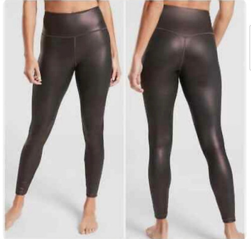 ATHLETA Ultra High Rise Elation Shimmer Tight Leggings Brown Metallic Small