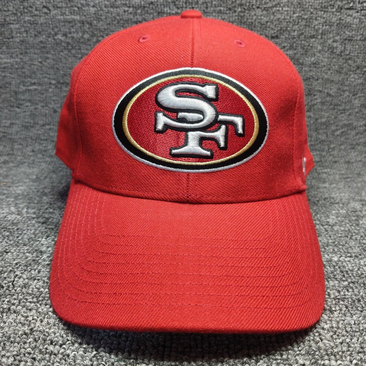 '47 Brand San Francisco 49ers Red Strapback Curved Brim Hat NFL Cap