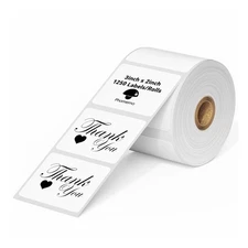 [ 1x1250 pcs] 3x2 (76mm x 50mm) Thermal Transfer Labels Paper, in Core,