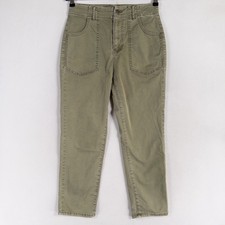 Veronica Beard Pants Womens 27 Army Green Arya Straight Leg Crop High Rise