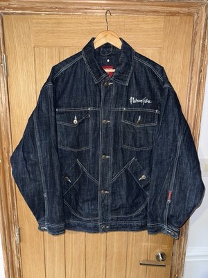 Vintage Platinum Fubu Dumb Donald Heavyweight Denim Jacket Size Large