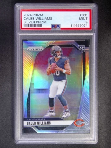 2024 Panini Prizm Caleb Williams #301 RC Rookie Silver PSA 9