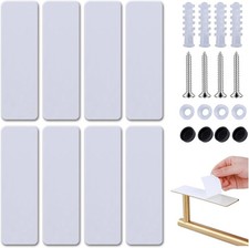8-Pack 5.63 x 1.7 Adhesive Strips W/ Screws Drilled/Stick-On Installation