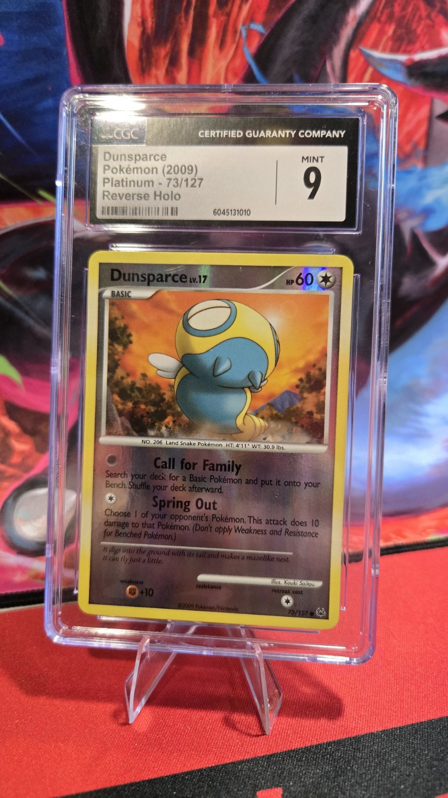 2009 Pokemon Platinum #73/127 Dunsparce Reverse Holo CGC 9 Graded