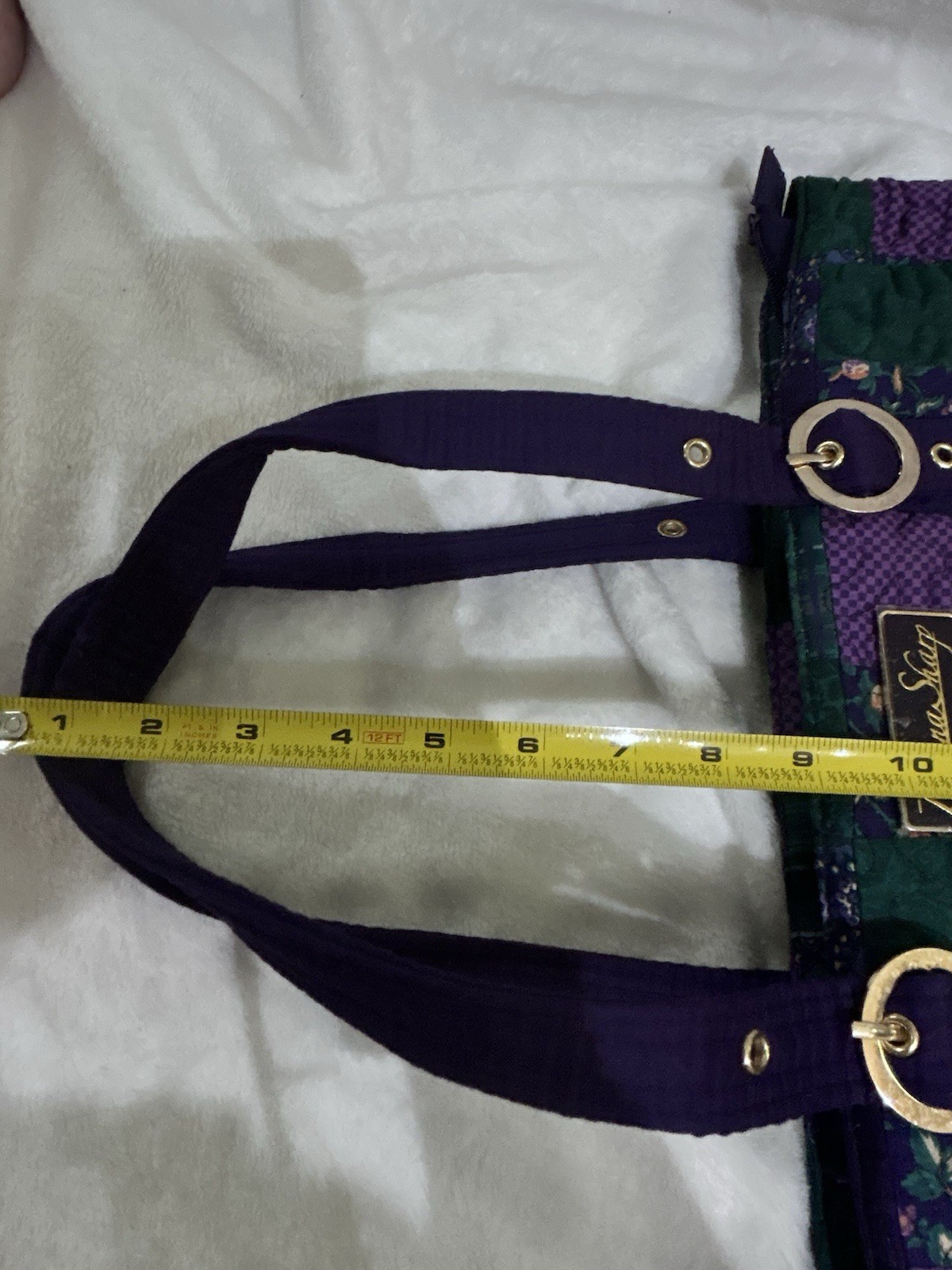 Donna Sharp Quilted Floral Patchwork Purple And G… - image 13