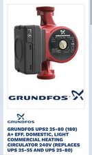 New Grundfos UPS2 25-80 180 Light Commercial Heating Circulating Pump 98707848