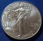 A 2024 $1 1-oz American Silver Eagle Star Privy Struck Through Error Reverse