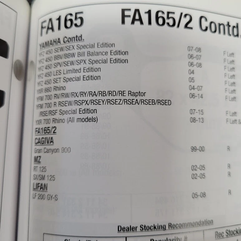 PASTILLAS DE FRENO EBC FA165X CAN AM CFMOTO FUERZA BRUTA TERYX MULE MASSIMO YFZ450 HISUN Foto 4 de 4