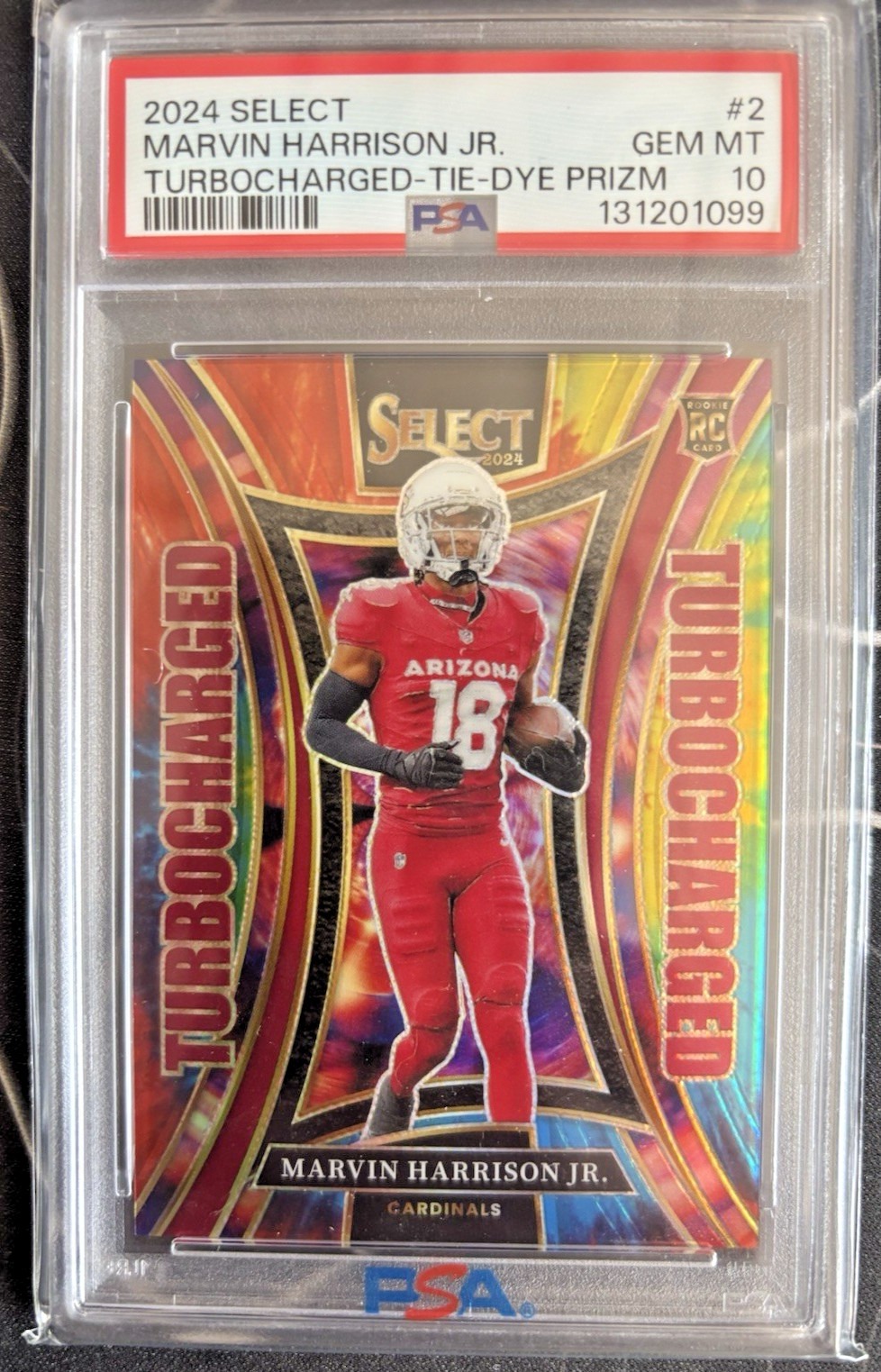 Marvin Harrison Jr. Panini Select Turbocharged #2 Tie-Dye