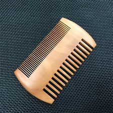 Wooden Beard Comb Anti Static Wood Pocket Comb with Fine Coarse Teeth For Beard