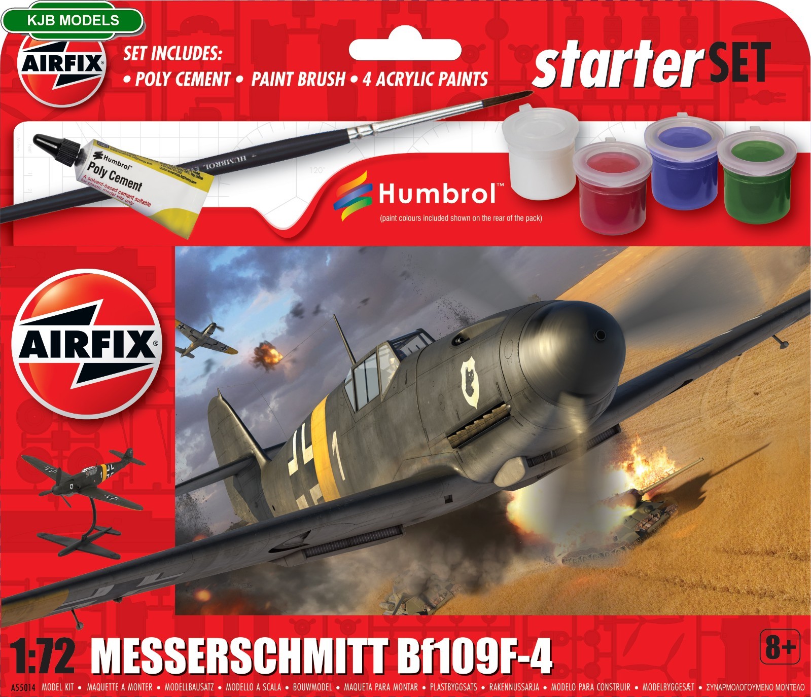 Brand New Boxed Airfix A55014 1:72nd Scale Messerschmitt Bf109E-4 Starter Set. - Image 14