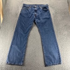 Levis 517 jeans Mens 38x32 Blue Dark Wash Cotton Loose Bootcut Fit Denim