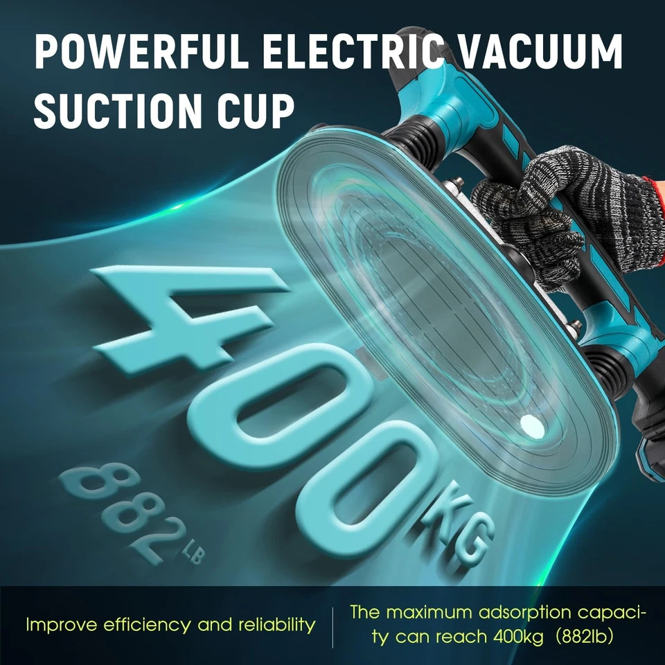 Herramienta de vibración de azulejos 283 mm ventosa 400 kg adsorción de azulejos de mano instalación... Foto 3 de 4
