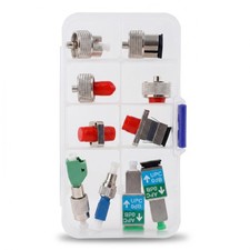 10PCS Fiber Optic Connector OTDR Adapter Kit, FC UPC -LC/SC/FC UPC , SC/APC-S...