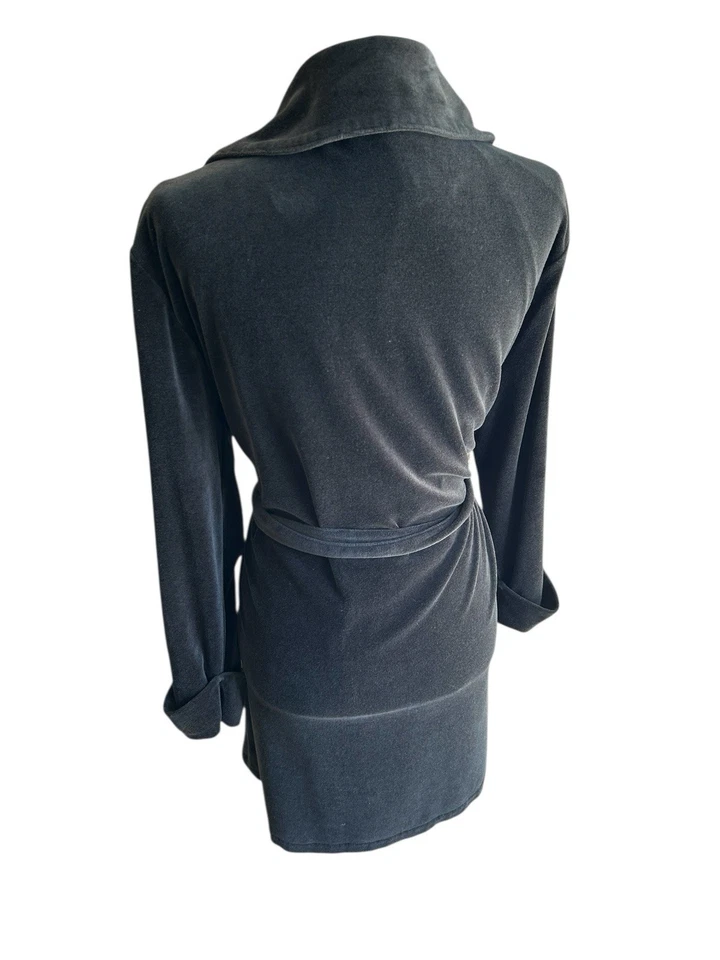 Женский халат Soma Joleen размер XL черный бархат миди атласный халат с подкладкой уютный роскошный - Изображение 3 из 4